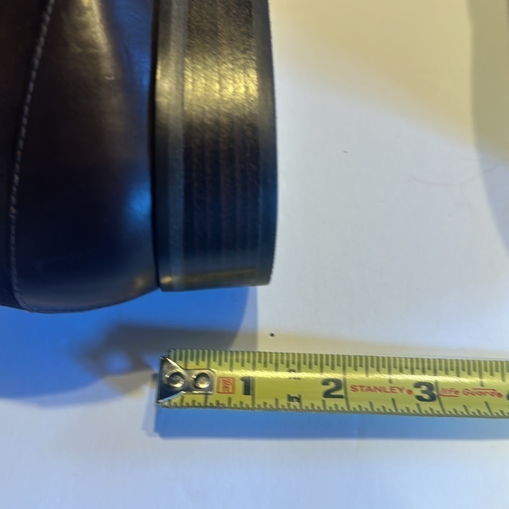 NWOT Ascot Etienne Aigner dark brown loafers all leather upper stretchy front - Picture 7 of 9